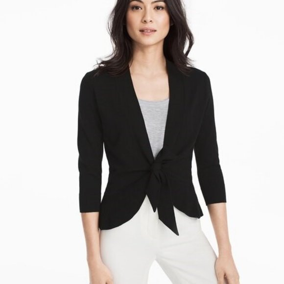 White House Black Market Sweaters - WHBM Three Quarter Sleeve Peplum Coverup